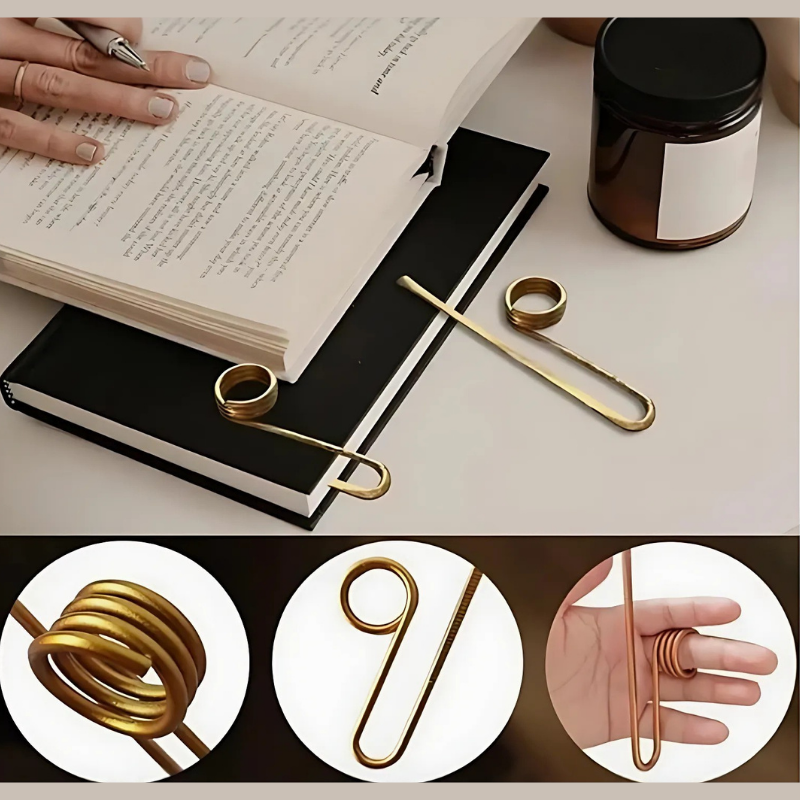 GlideHold® BookHolder: Sikker Greb Komfortabel Bogmærke Og Bogholder