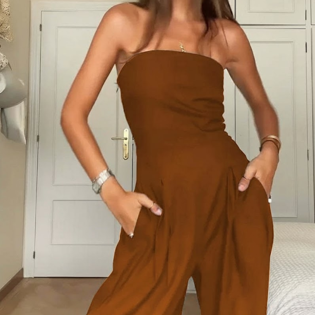 Icone™ WomenJumpsuit: Stilfuld Ærmeløs Design Kvinder Jumpsuit Med Sidelommer