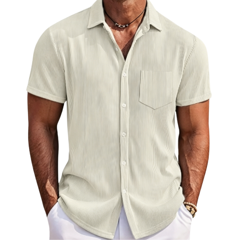 Icone™ StreetwearShirt: Komfortabel Stilfuld Herre Kortærmet Casual Streetwear Skjorte