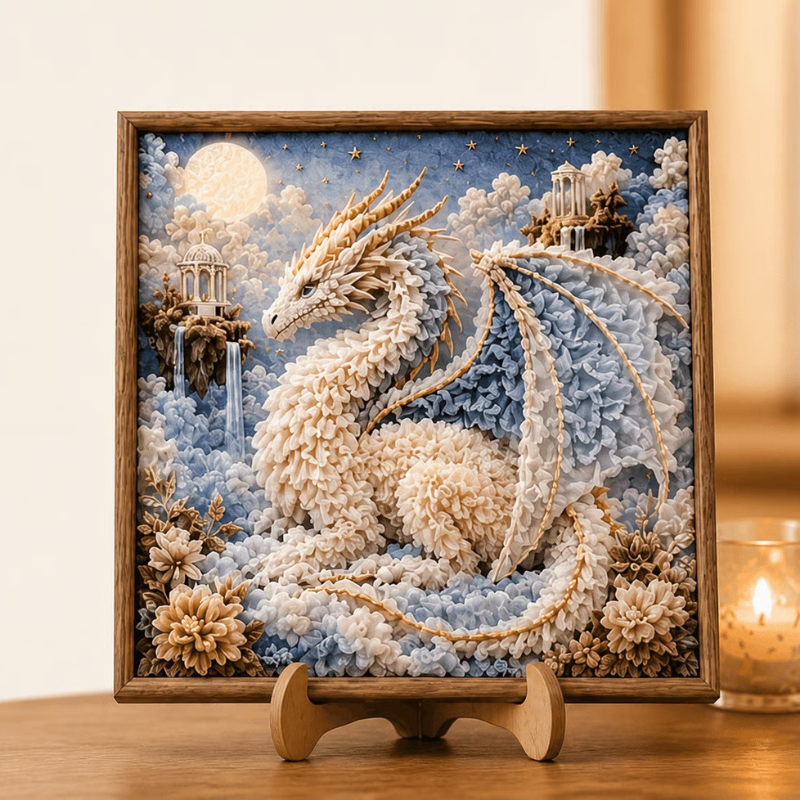 DragonArt: 3D Drage Håndværk Stof Poke Kunst Sæt