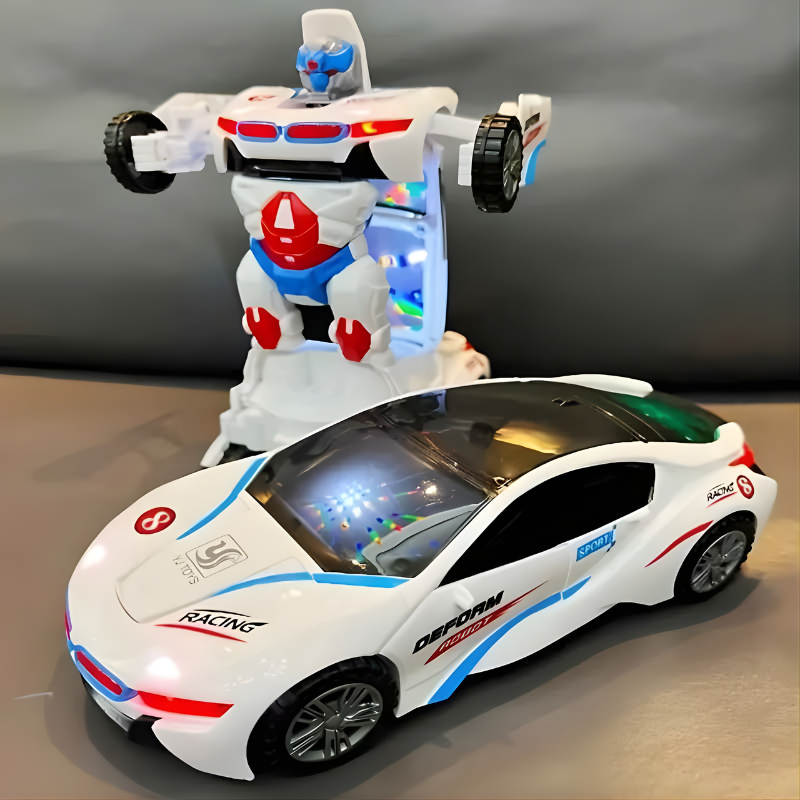 Kletshuts™ TransformerCar: Højtydende Bil-Til-Robot 2-I-1 Transformer Billegetøj