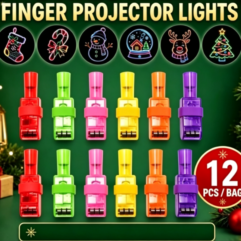 Kletshuts™ FingerLights - Sjove Ferietemaer Fingerprojektor Lys