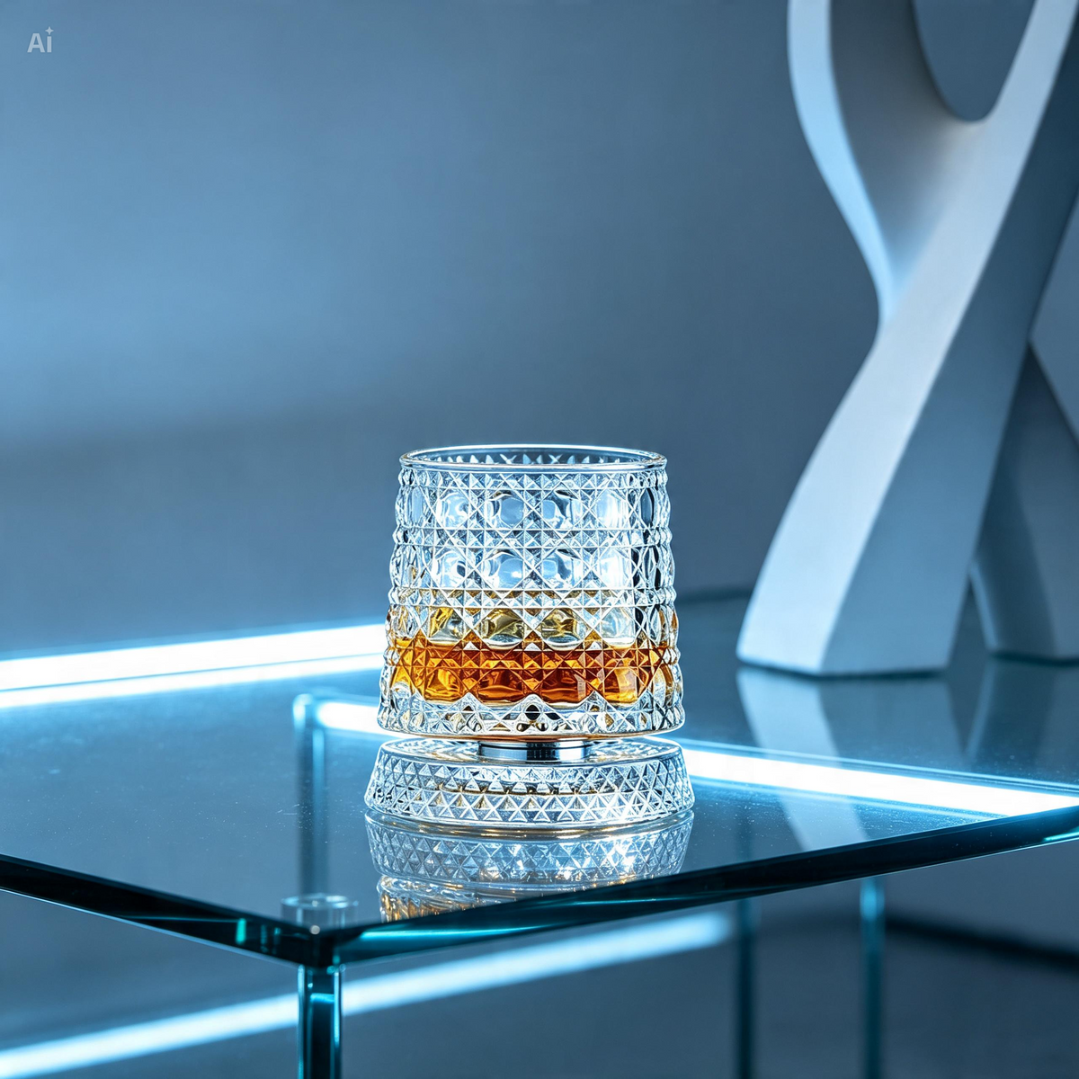 Globetrek° RotatingGlass - Elegant Krystal Roterende Whiskey Glas