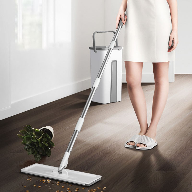 Cleaner Pro° CleanMop: Håndfri Vridningssystem Moppe Og Spand Sæt