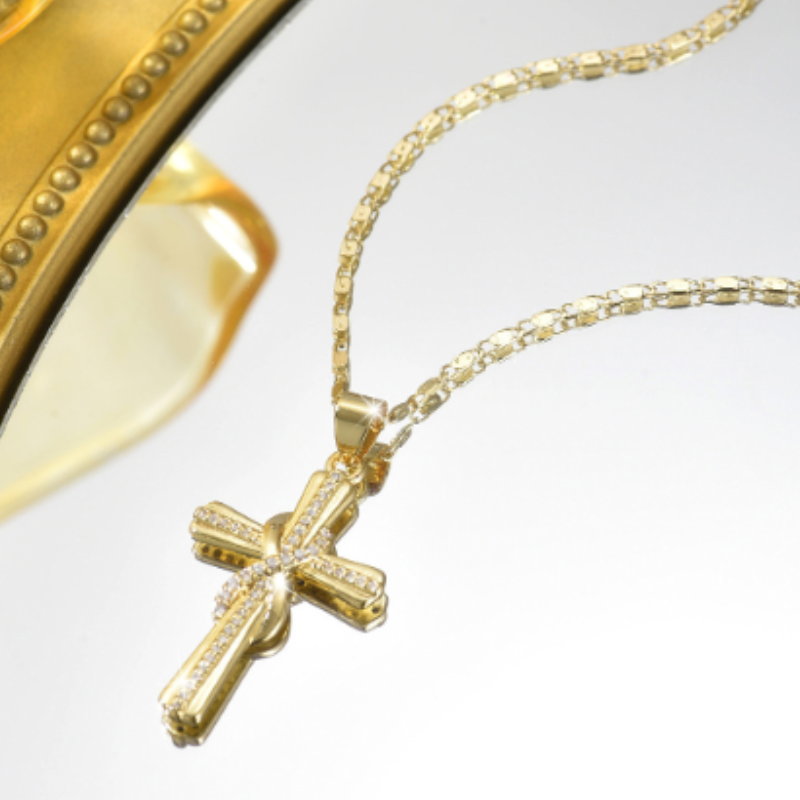 Jewelance™ CrossKnot 1+1 GRATIS - Elegant Mode Kryds Knude Vedhæng Halskæde