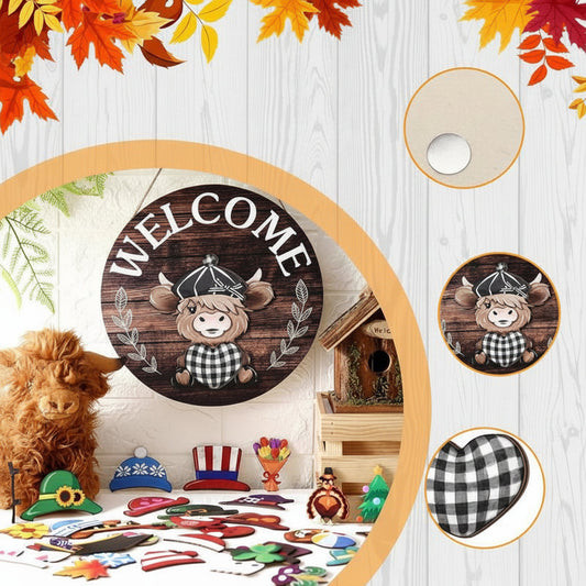 DoorDecor™ - Udskifteligt Dekor All Season Design Velkomstskilt