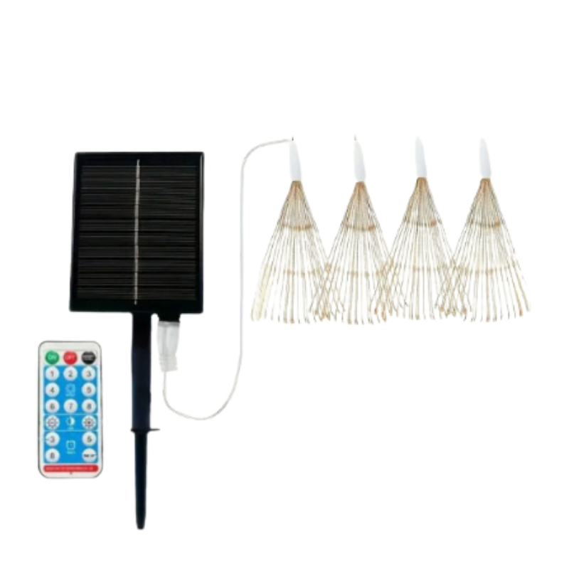 Ledsen™ FireworkLamp: Fleksibel Solcelledrevet Lampe I Fyrværkeristil