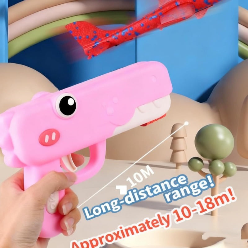 Kletshuts™ DinoBlaster: Dinosaur Flyvemaskine Launcher Børns Blaster Sjov Legetøj