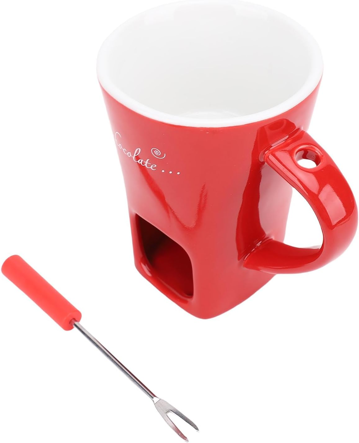 Globetrek° FondueMug – Keramik Elegant Chokolade Fondue Krus Med Omrører
