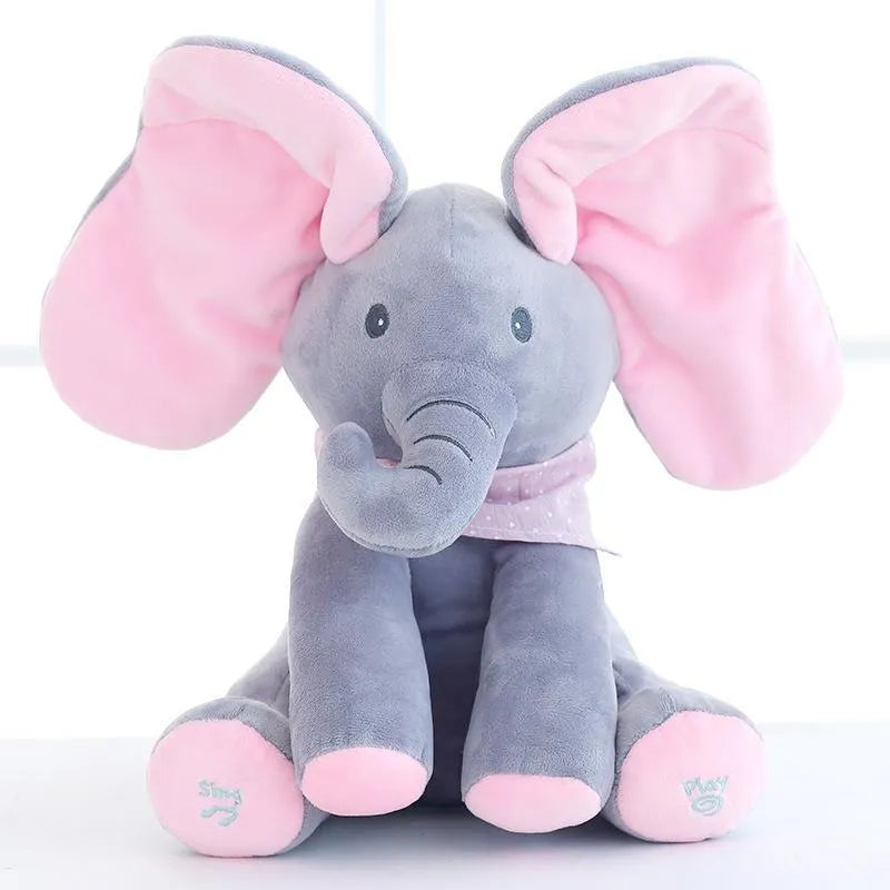 Kletshuts™ ElephantToy: Interaktiv Peekaboo Øre-Flappende Elefant Legetøj