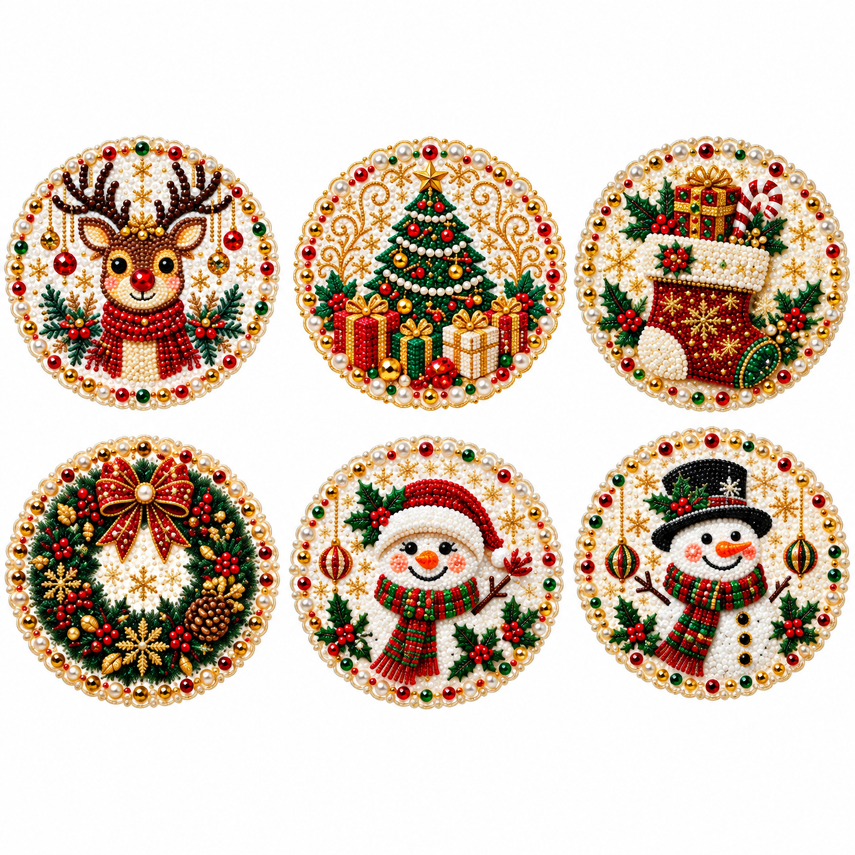 DIYOrnaments 1+1 GRATIS - Juleferie DIY Diamant Maleri Ornamenter