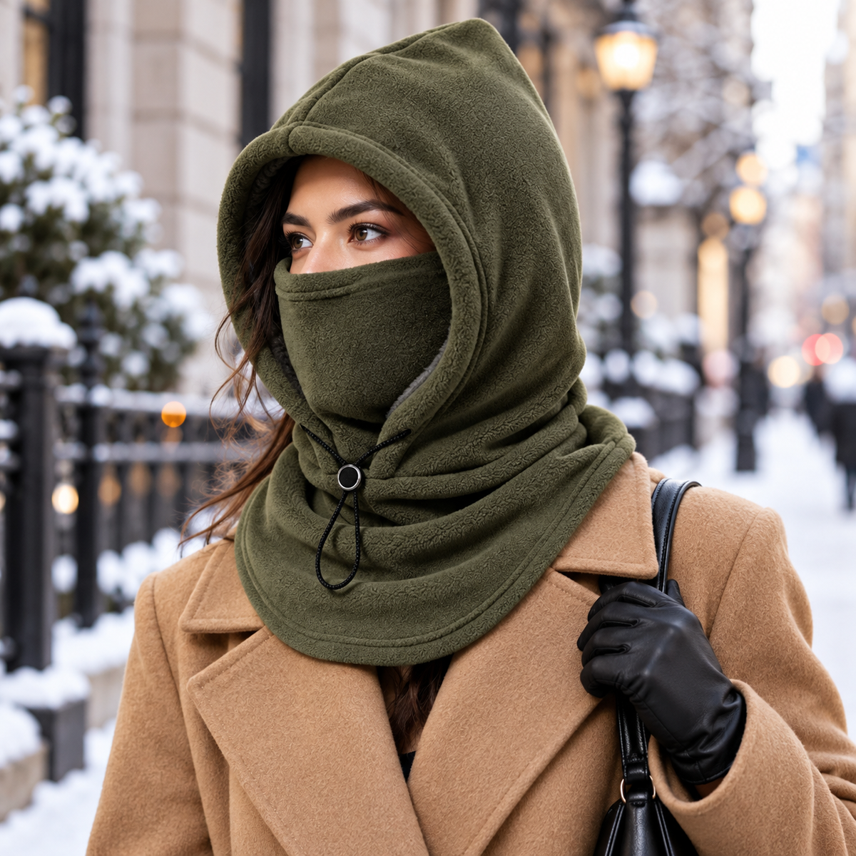 Icone™ WinterHood - Justerbar Pasform Komfortabel Vinter Ansigtsovertæk Og Hætte