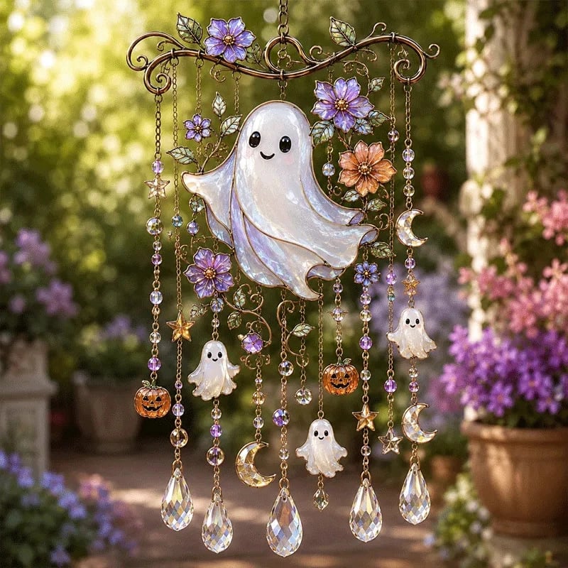 HalloweenChime - Spooky Seasonal Sun Catcher Charm Halloween Vindklokke Dekor
