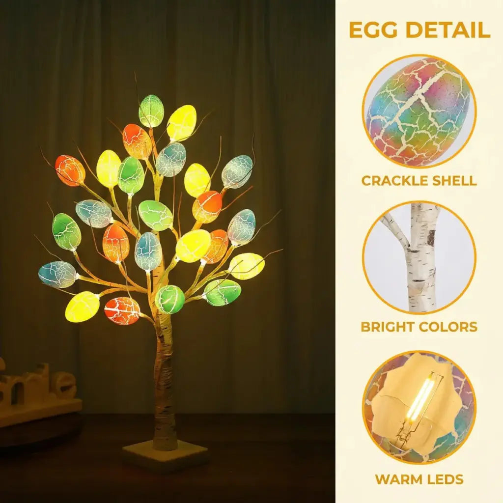 Ledsen™ TableLamp: Indendørs Dekorations Bord Æg Træ Lys Lampe