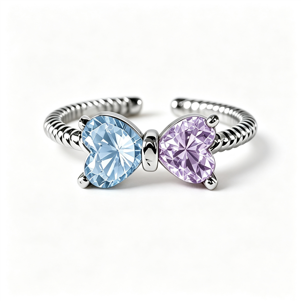 Jewelance™ BowRing - Tilpasset Dobbelte Fødselssten Bue Ring