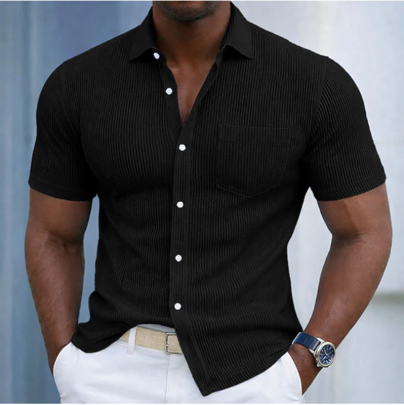 Icone™ StreetwearShirt: Komfortabel Stilfuld Herre Kortærmet Casual Streetwear Skjorte