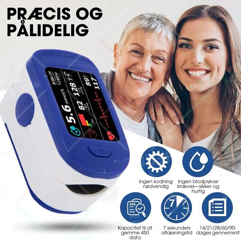 Højpræcis finger pulsoximeter – iltmætning & pulsmåler (ikke-invasiv)
