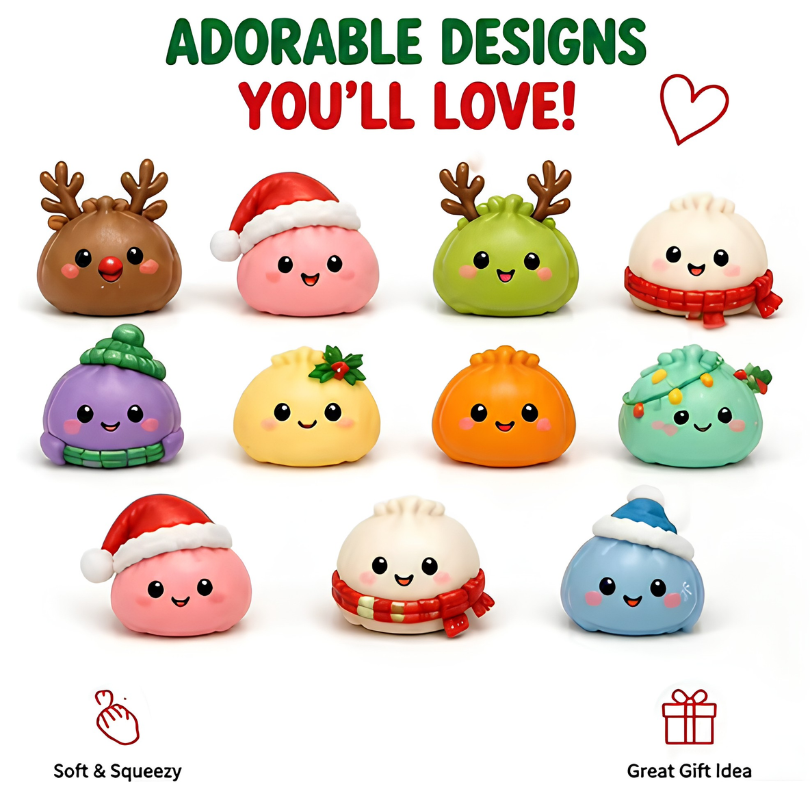 Kletshuts™ SquishyAdvent: Mini Squishy Overraskelser Dumpling Julekalender