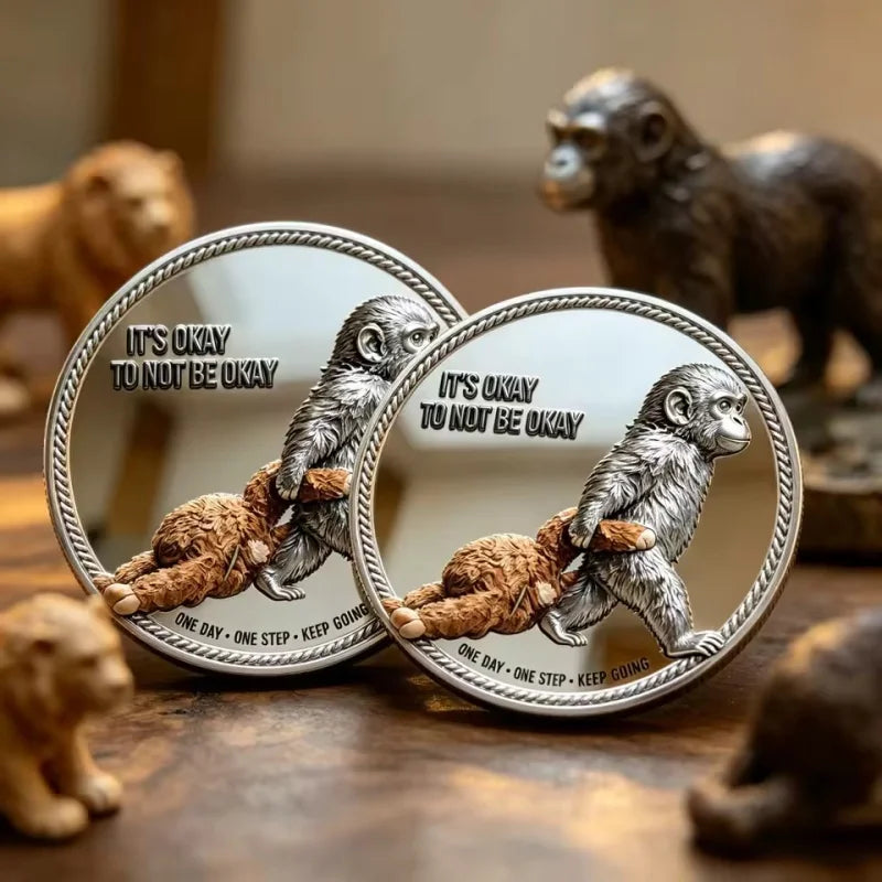 MonkeyCoin 1+2 GRATIS - Bedårende Og Meningsfuld Mindesmynt