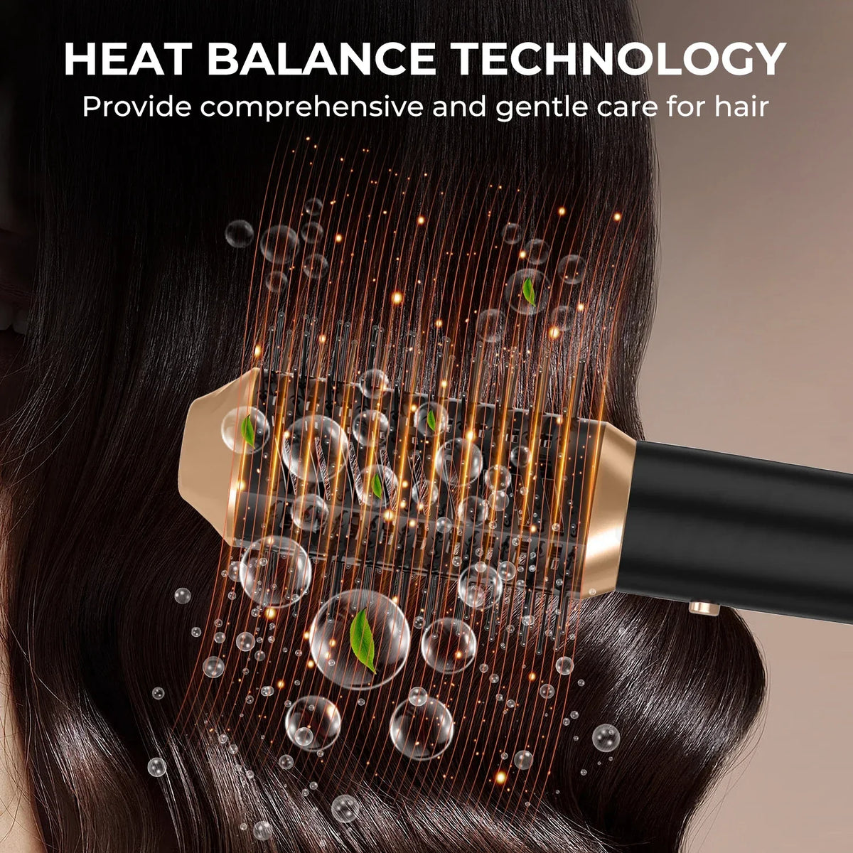 Rose® StylingBrush: 5-In-1 Udskiftelig Hår Føntørrer Og Styling Børste