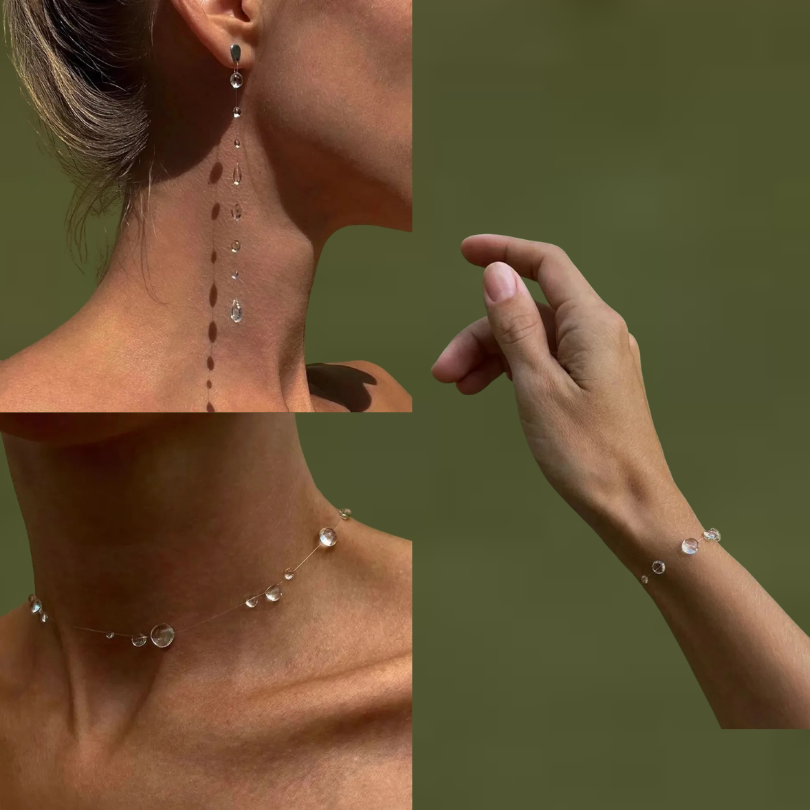 Jewelance™ DewdropJewelry - Elegant Minimalistisk Dugdråbe Smykkesæt