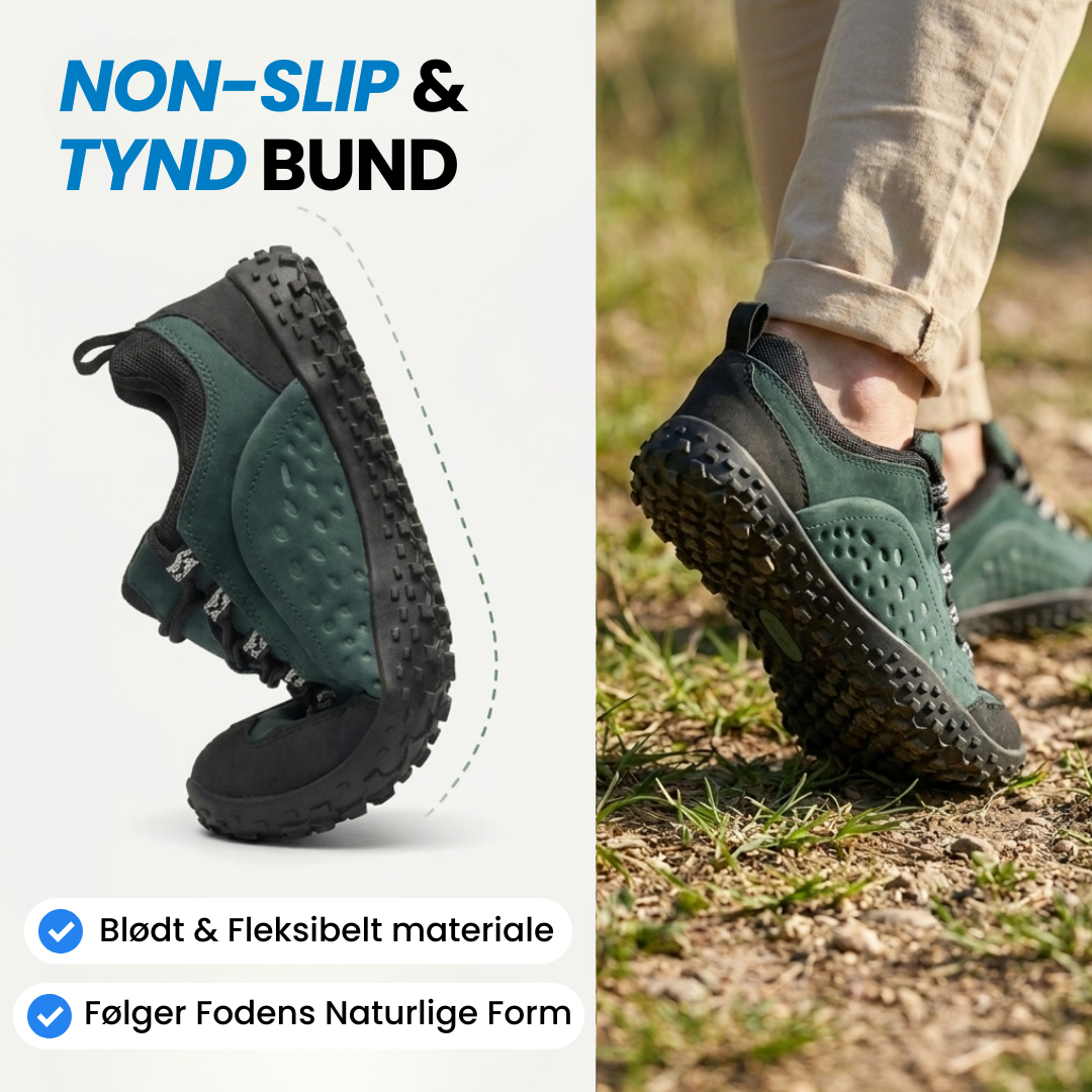 Ground – minimalistiske barfodssko med tynd sål – Sort