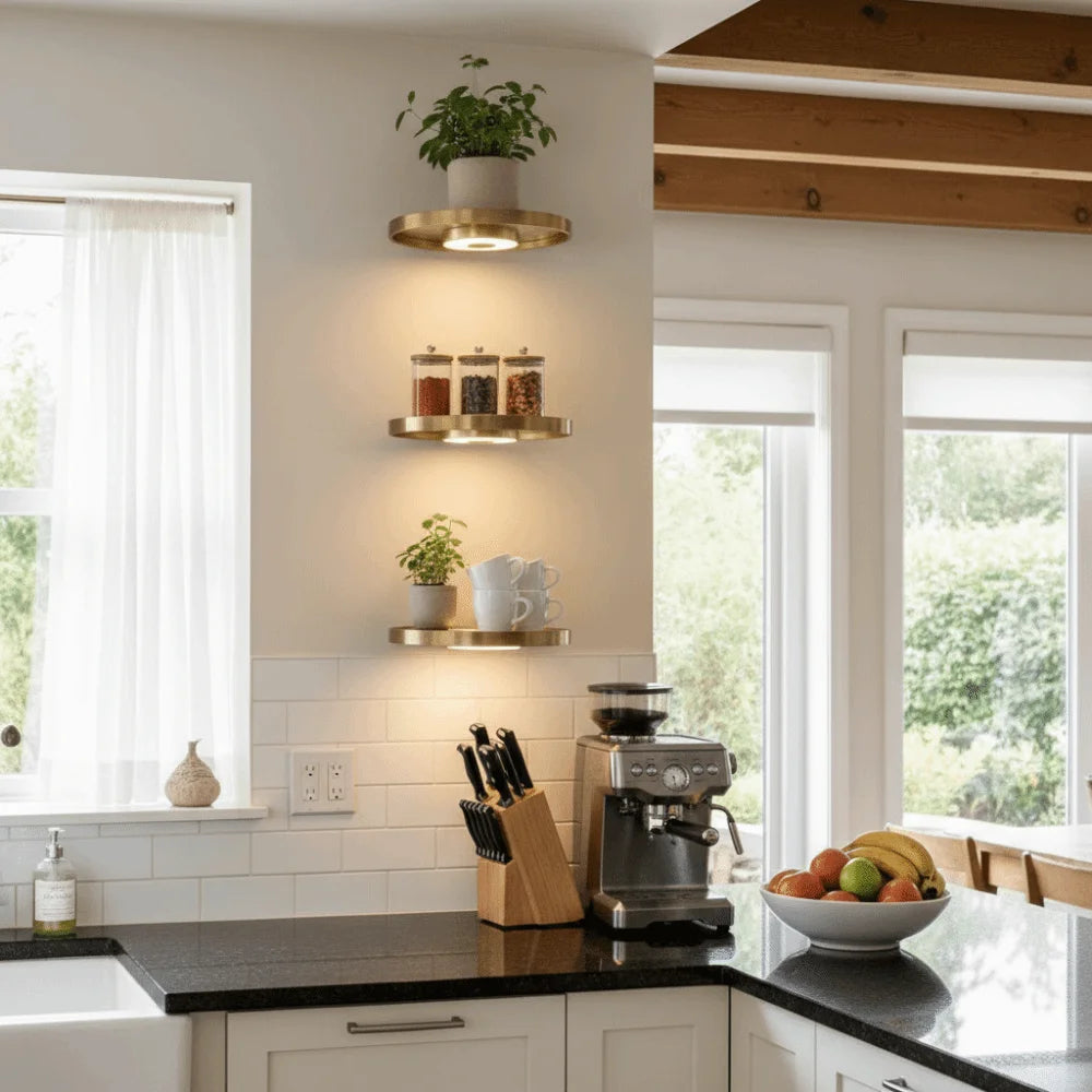 Ledsen™ LightShelf: Elegant Og Moderne Indretning Flydende Væghylde LED Lys