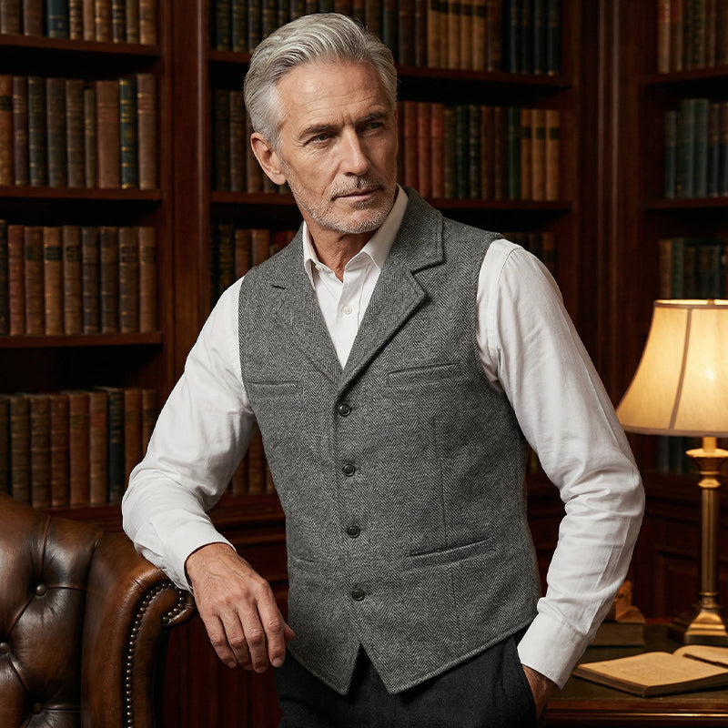 Icone™ MensVest - Klassisk Og Elegant Slim Fit Formelt Vest Til Mænd