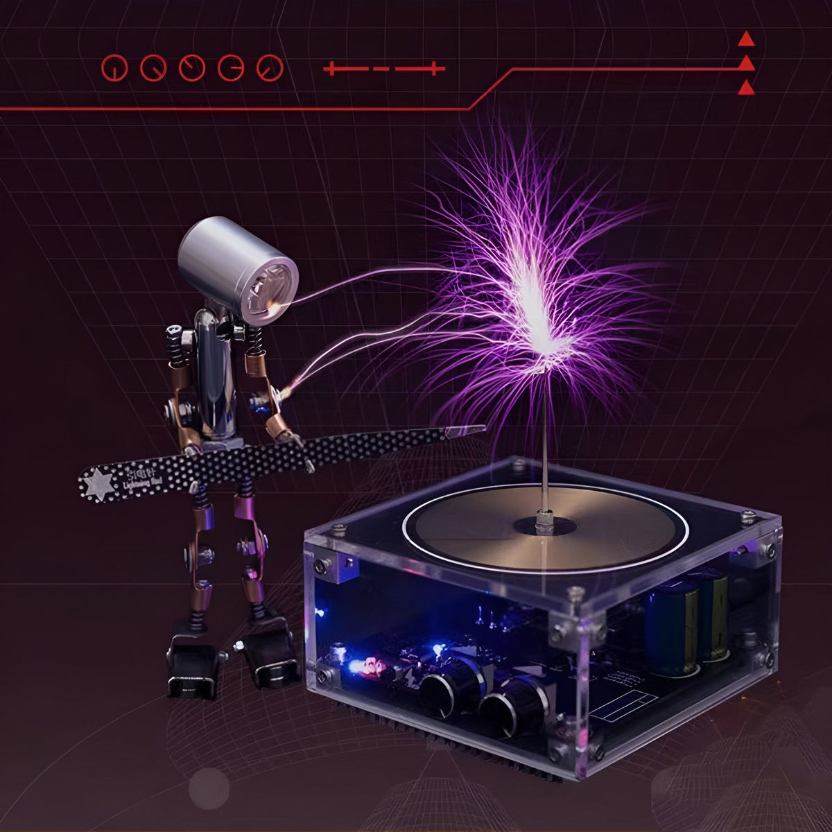 MusicalSpark: Tesla Spolen Elektrisk Musikalsk Gnist Og Lyn Enhed