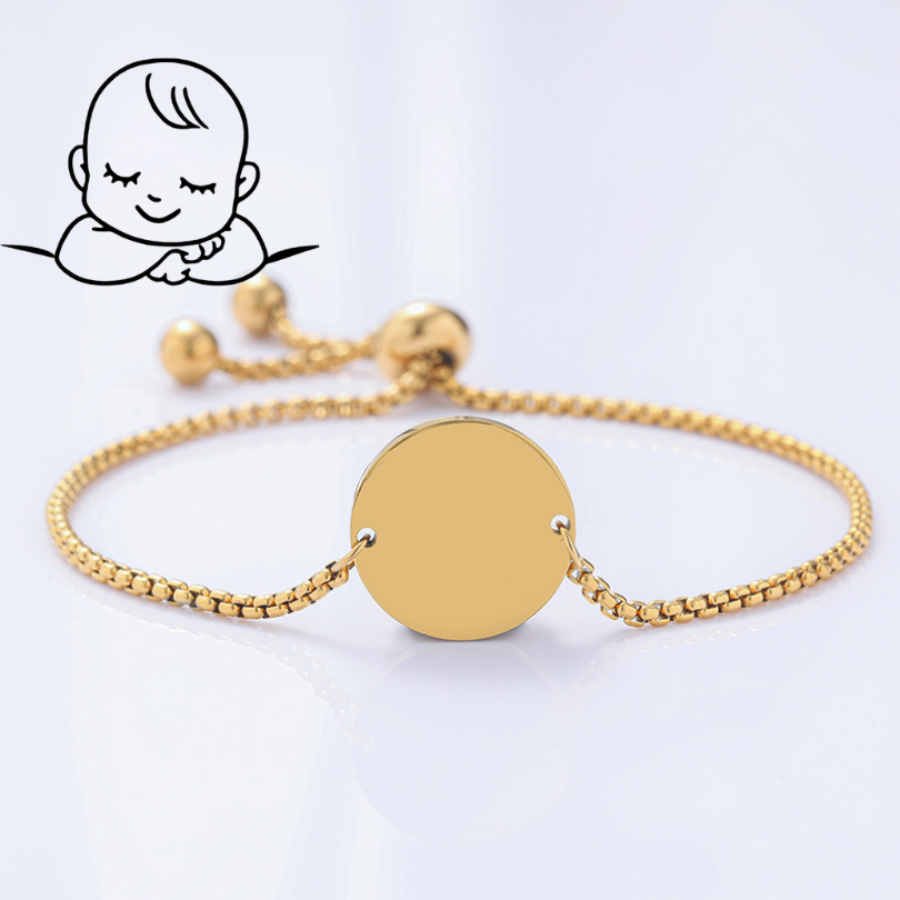 Jewelance™ BabyCharm: Personligt Gravert Baby Charm Erindrings Fødselsarmbånd