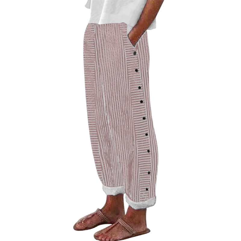 Icone™ StripePants: Komfortable Bukser Med Sidelommer I Mode