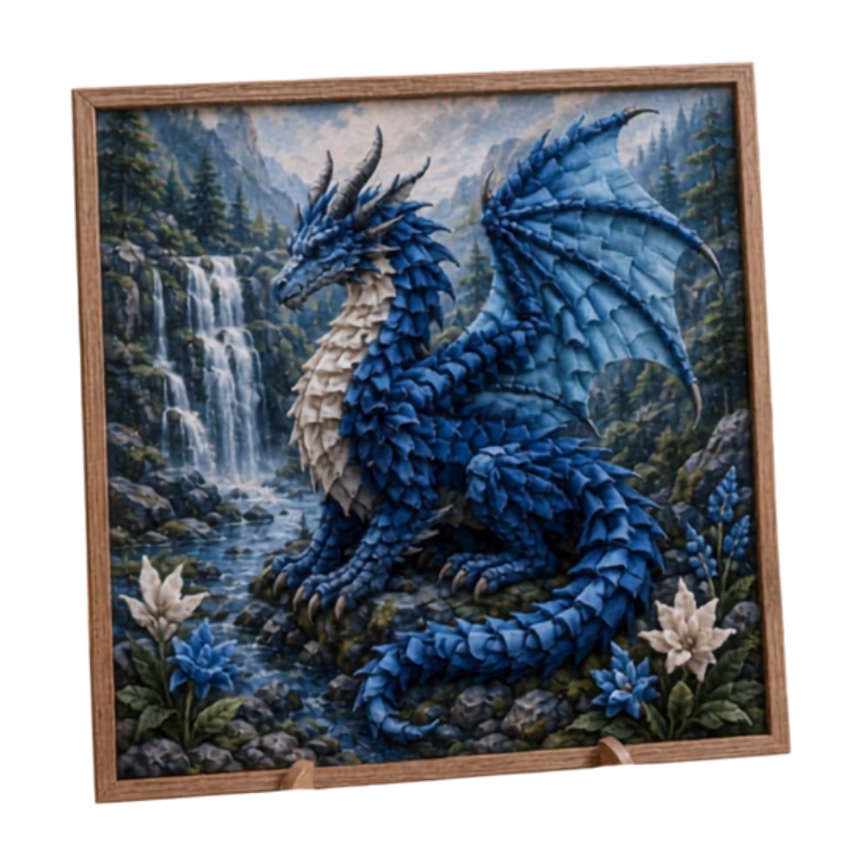 DragonArt: 3D Drage Håndværk Stof Poke Kunst Sæt