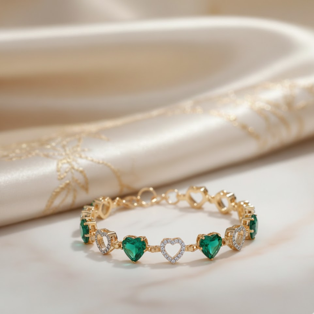 Jewelance™ JewelrySet: Mode Luksus Smaragd Grøn Smykker Sæt Gave Æske