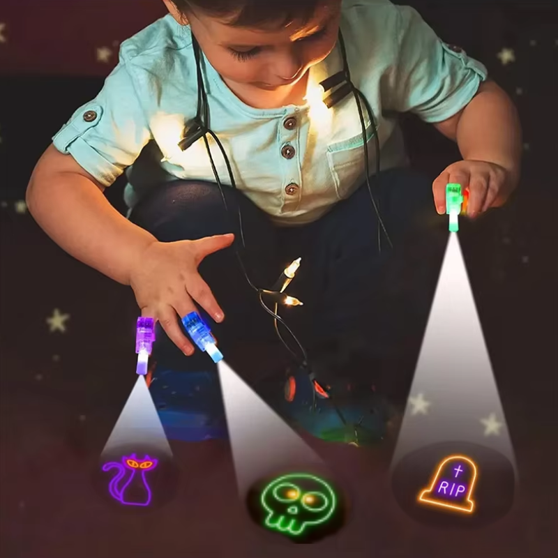 Kletshuts™ FingerLights - Sjove Ferietemaer Fingerprojektor Lys