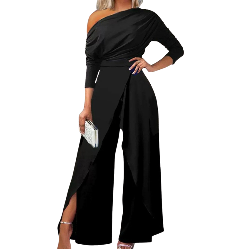 Icone™ StylishJumpsuit - Stilfuld Langærmet Asymmetrisk Jumpsuit