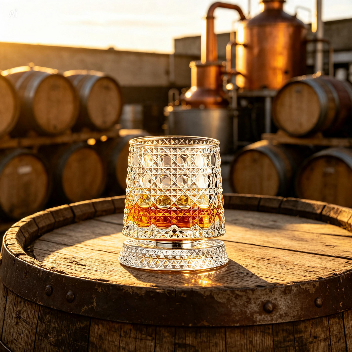 Globetrek° RotatingGlass - Elegant Krystal Roterende Whiskey Glas