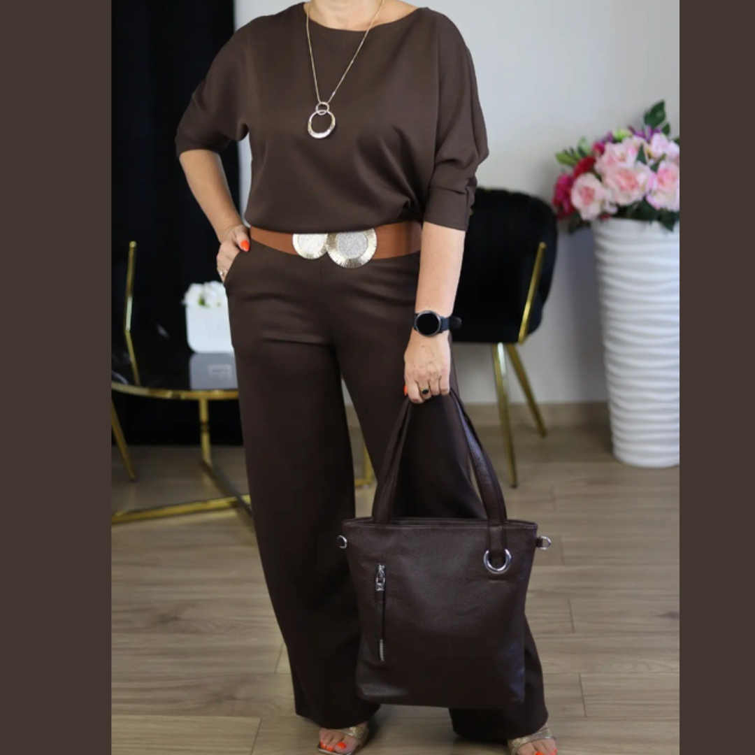Icone™ ClassySet: Stilfuld Kvinder 3-Delt Lang Cardigan Og Bukser Elegant Sæt