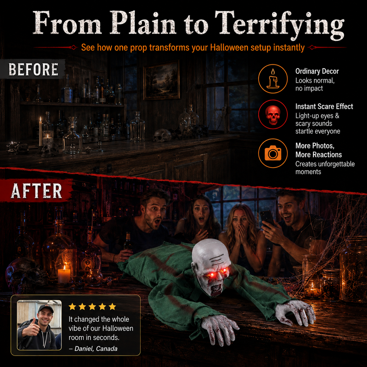 ZombieProp - Spooky Zombie Halloween Trick or Treat Dekoration