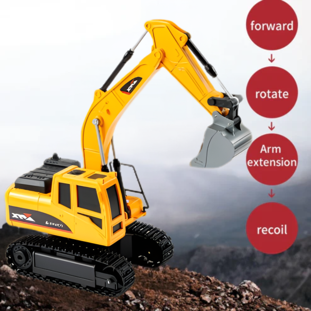 Kletshuts™ ExcavatorToy: Fjernbetjening Børn Gravemaskine Legetøj