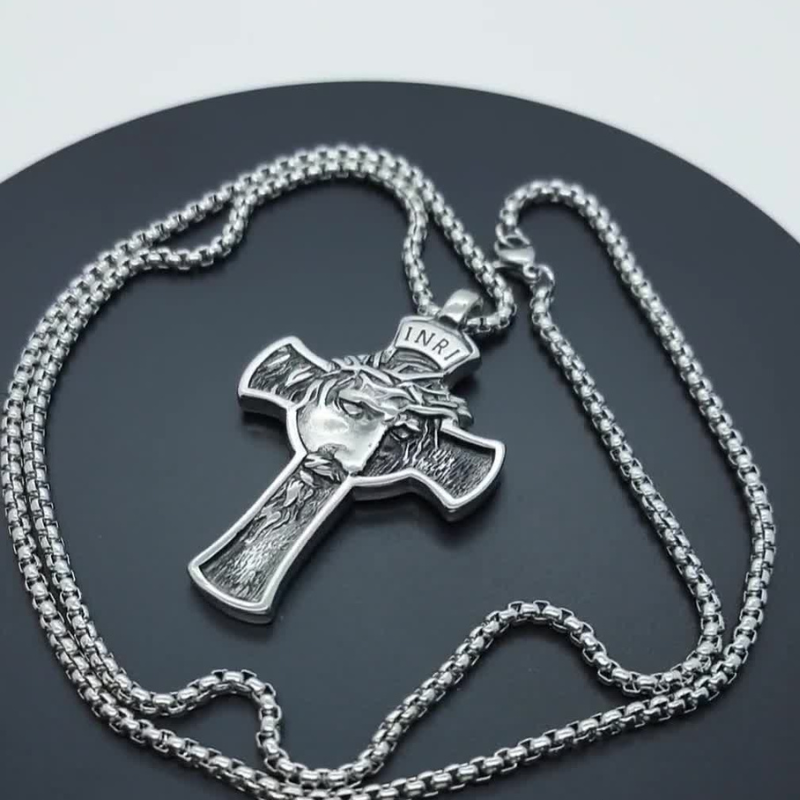 Jewelance™ CrossNecklace: INRI Kristent Kors Halskæde
