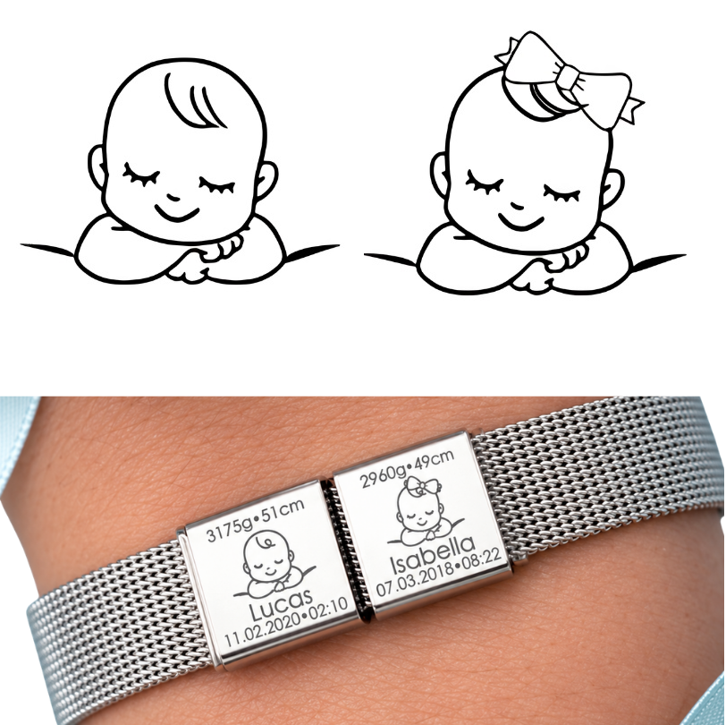 Jewelance™ BirthBracelet - To Fødselsdage Personlig Modearmbånd Charm