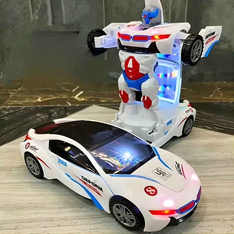 Kletshuts™ TransformerCar: Højtydende Bil-Til-Robot 2-I-1 Transformer Billegetøj
