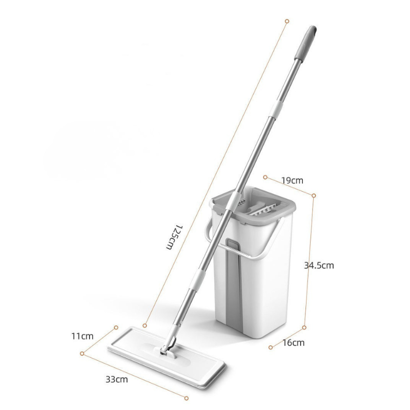 Cleaner Pro° CleanMop: Håndfri Vridningssystem Moppe Og Spand Sæt