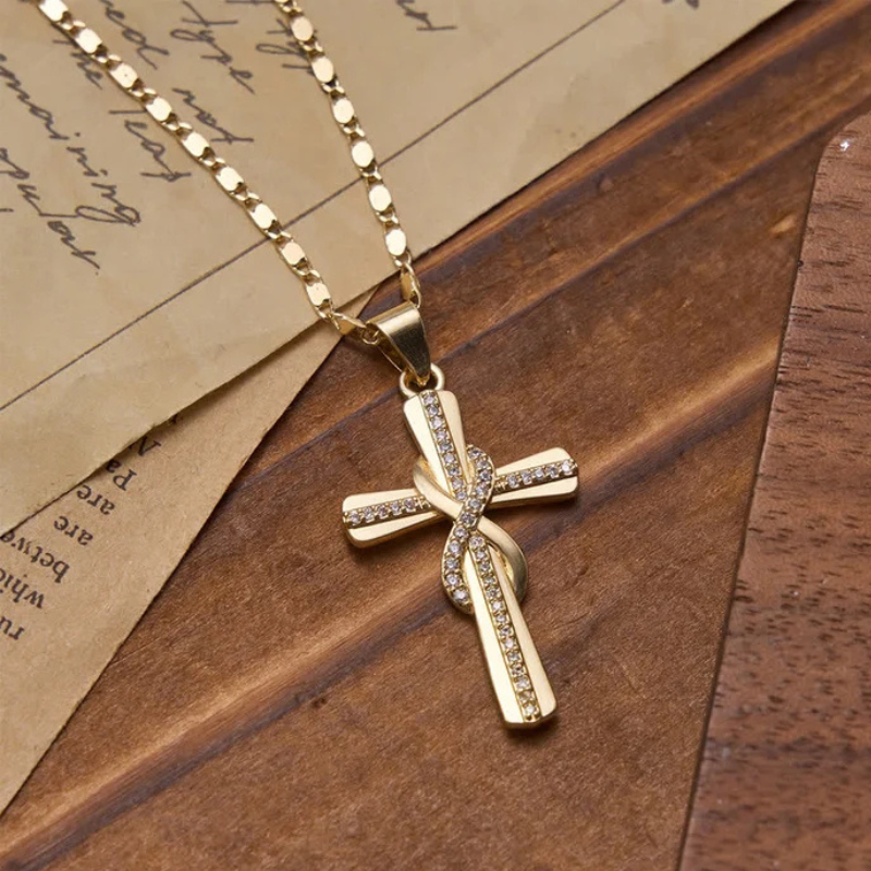 Jewelance™ CrossKnot 1+1 GRATIS - Elegant Mode Kryds Knude Vedhæng Halskæde
