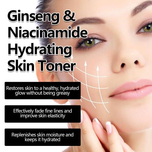 Ginseng toner med niacinamid, ikke fedtet