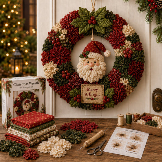 DIYWreath - Lav Det Selv Poke Craft Art Krans Jul Holiday Dekor