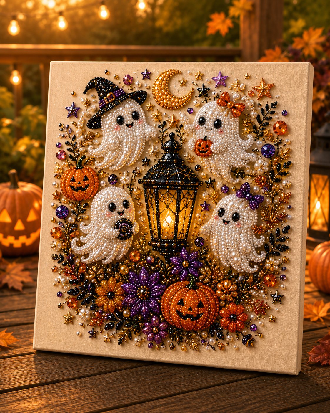 Kletshuts™ HalloweenArt: Halloween Kreativ DIY Glitrende Kunst Sæt