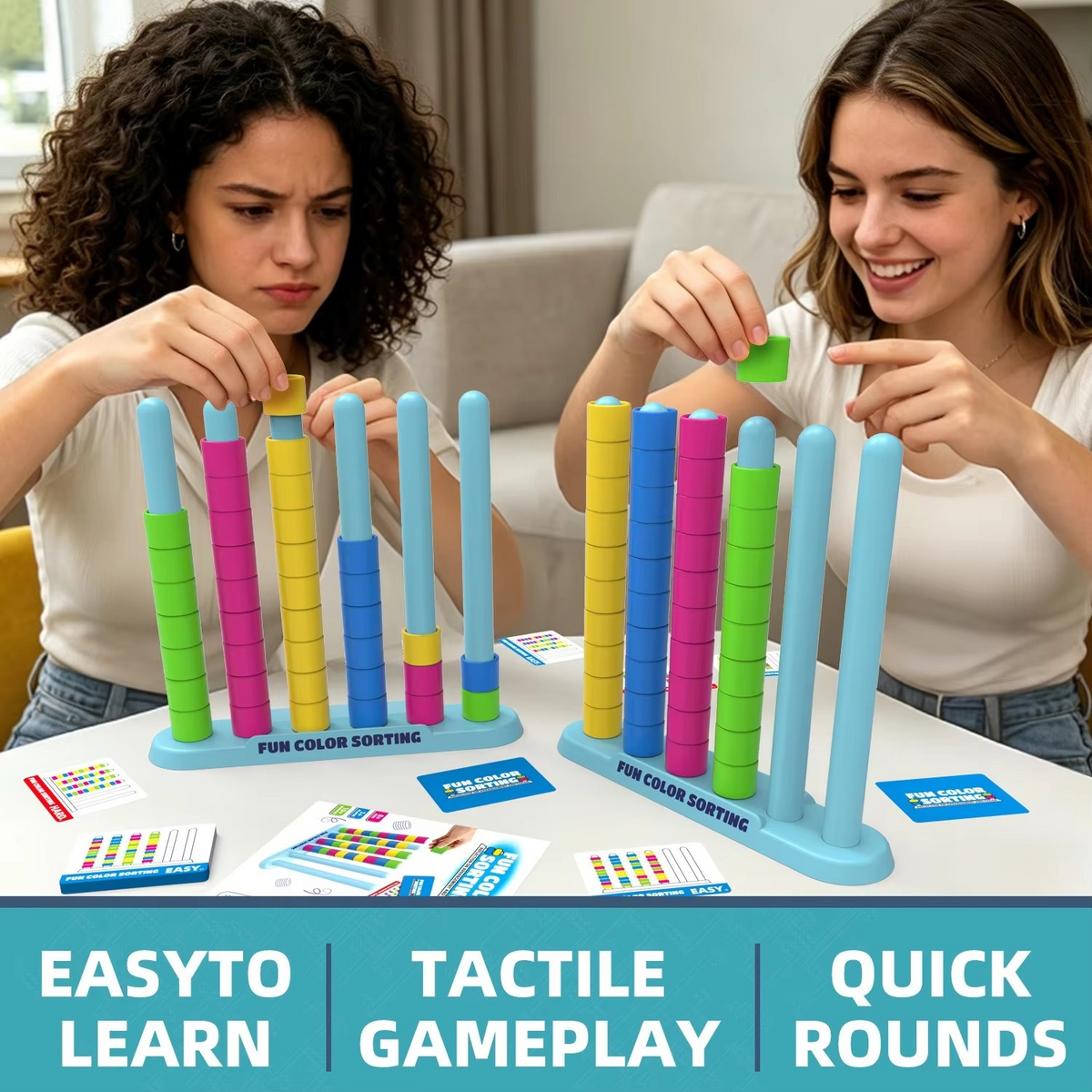 Kletshuts™ ColorStack: Farvestakningsspil Udfordring Børnelegetøj