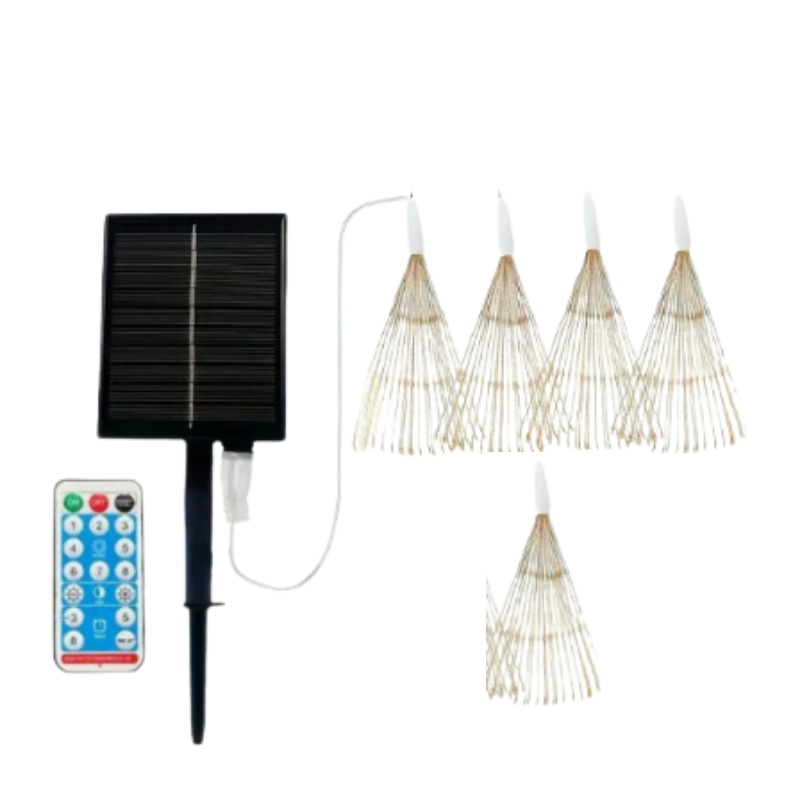 Ledsen™ FireworkLamp: Fleksibel Solcelledrevet Lampe I Fyrværkeristil