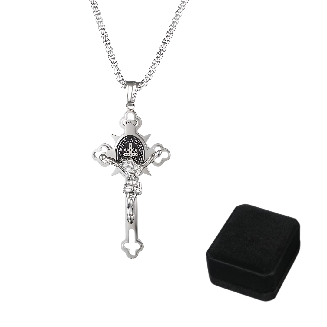 Jewelance™ CrossProtection 1+1 GRATIS: Åndelig Beskyttelse Kors Vedhæng Halskæde Med Gaveæske